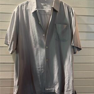 Tommy Bahama Men's Casual Gray Button Down Shirt